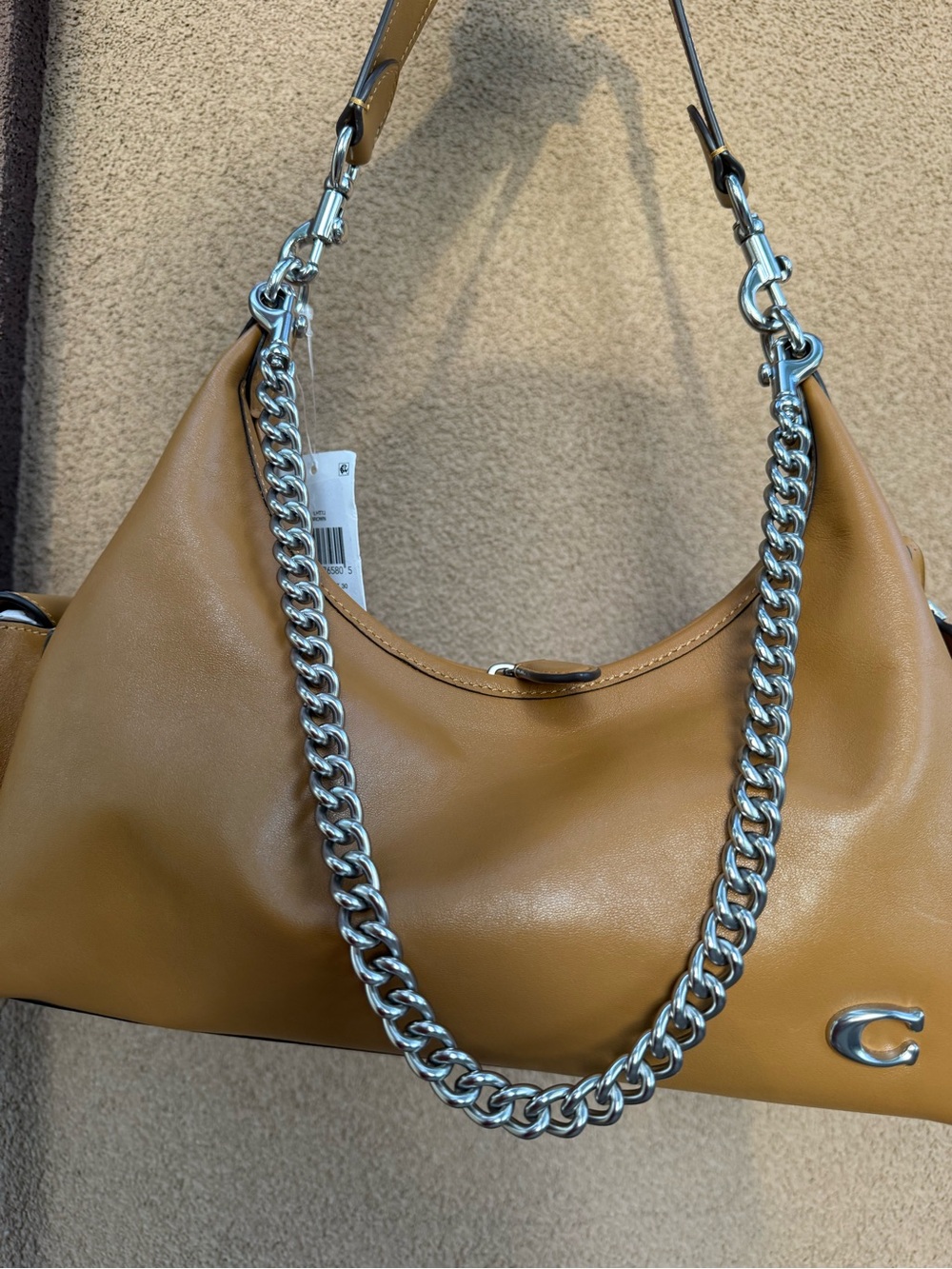 Coach RARE Honey color Pocket Juliet 30 nwt with silver hardware - Picture 4 of 10
